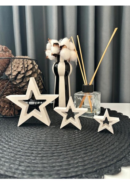 Luxury Dekoratif 3 Lü Yıldız 1 Adet
