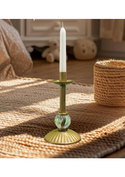 Luxury Tekli Plastik Taşlı Mumluk Eskitme 1 Adet