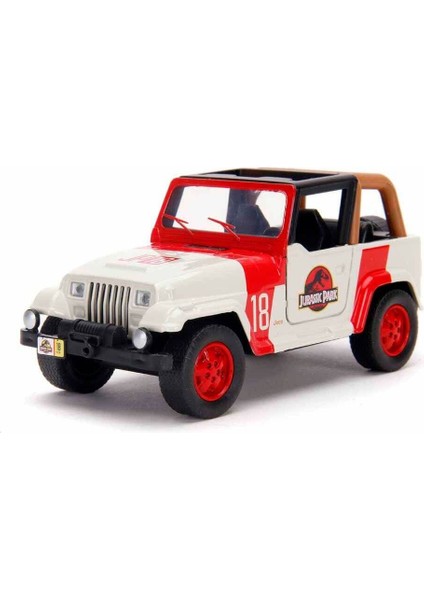 Luxury 1:32 Jeep Wrangler Model Araba - Jurassic World 1 Adet