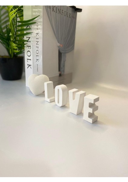 Luxury Dekoratif Love Yazısı Kalp Dahil 1 Adet