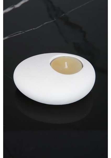 Luxury El Yapımı Tealight Beton Mumluk 1 Adet