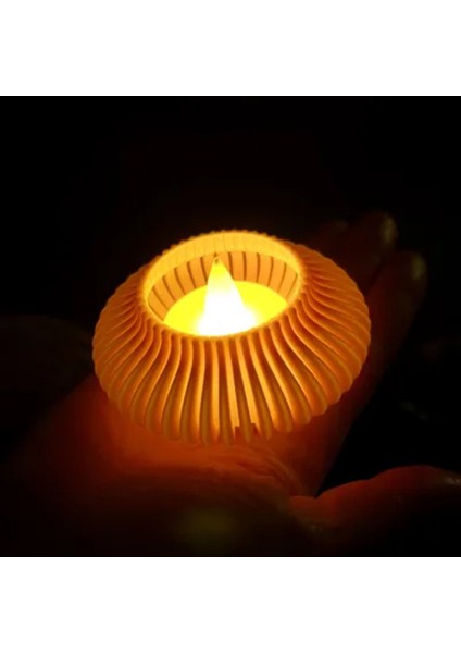 Luxury Modern Basit Dekoratif Mumluk 'elektronik Mum Dahil' 1 Adet
