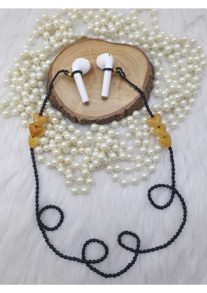 Luxury Zincir-Airpods Askısı-Yeni Nesil Kulaklık Zinciri-Hediyelik-Kalpler 1 Adet