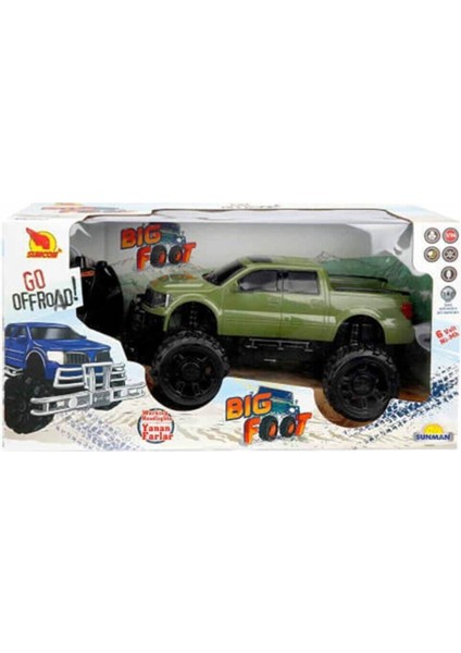 Luxury 1:14 Uzaktan Kumandalı Big Foot USB Şarjlı Pick Up 34CM Işıklı (Karışık Renk 1 Adet) 1 Adet
