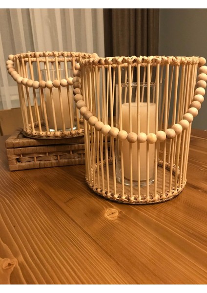 Luxury Bambu Çubuk Fener Sepet 1 Adet