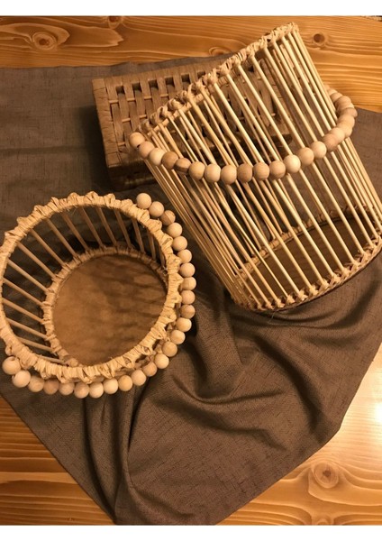 Luxury Bambu Çubuk Fener Sepet 1 Adet