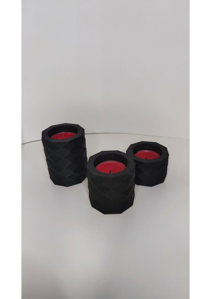 Luxury Dekoratif Bohem Iskandinav Tarzı 3 Lü Mumluk Aksesuar Set Tealight 1 Adet