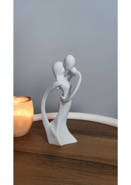Luxury Sarılan Romantik Sevgili Dekor Dekorasyon Biblo Heykel Ev Dekorasyonu Hediyelik 17CM Beyaz 1 Adet fırsatları