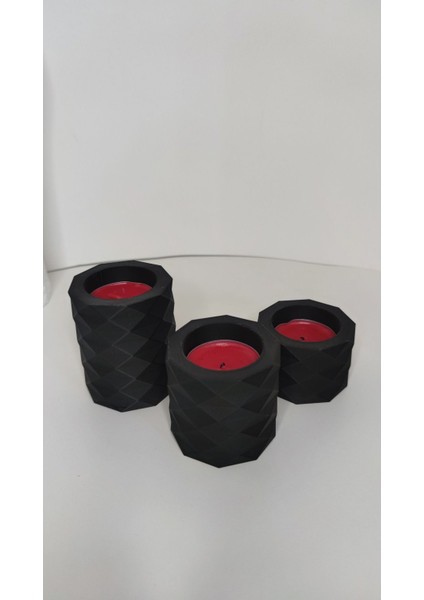 Luxury Dekoratif Bohem Iskandinav Tarzı 3 Lü Mumluk Aksesuar Set Tealight 1 Adet
