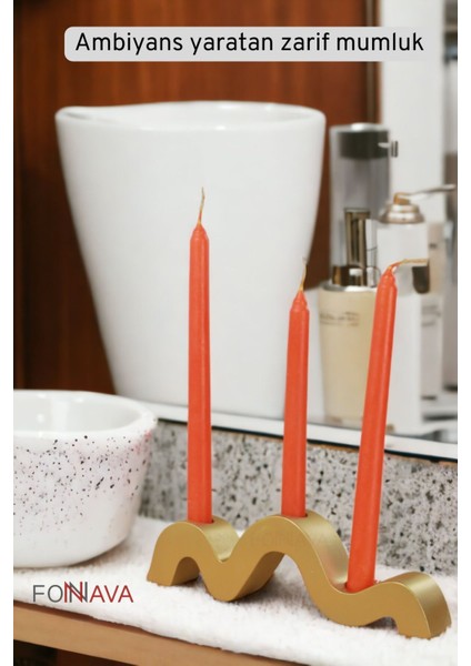 Luxury Şamdan Mumluk Dekoratif Mumluk Tealight Mumluk Altın Renk Model 13 1 Adet fırsatları
