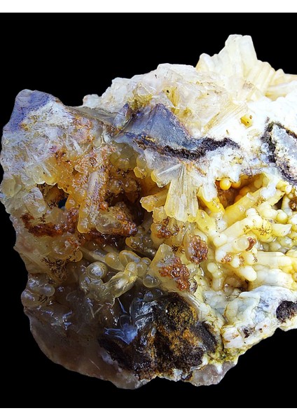 Luxury Akik Apofilit ve Zeolit Jeot Kütahyadan Nadir Koleksiyonluk Mineral Numune Doal Şifalı Taş Ev Dekoru 1 Adet modelleri