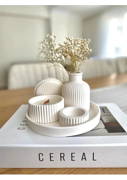 Luxury Havalı Tasarım Beyaz Özel Tasarım Mumluk Pinterest Vazo Aksesuar Seti Dekoratif Ürün 1 Adet