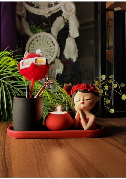 Luxury Masa Üstü Kalemlik, Mumluk, Hediyelik Set, Dekor 1 Adet fiyatları