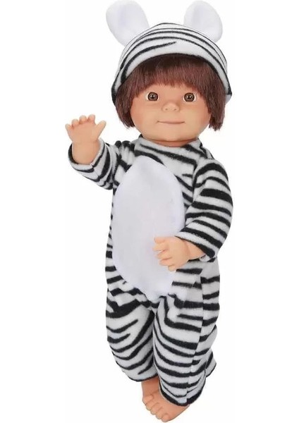 Luxury 26236 Zebra Model Hayvan Kostümlü Kızıl Saçlı 40 cm Oyuncak Et Bebek Oyuncak Bebek 1 Adet modelleri