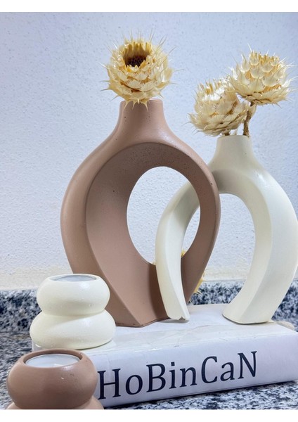 Luxury Sarmaşık Sevgili Vazo, Şamdan Mumluklu Set 22X16&17X14 1 Adet fiyatları