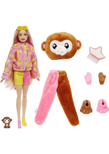 Cutie Reveal Bebekler Tropikal Orman Serisi - Maymun, 3 Yaş ve Üzeri, HKR01 1 Adet