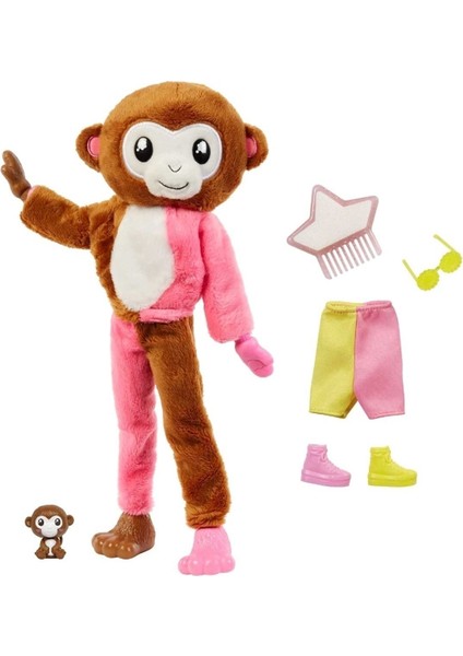 Cutie Reveal Bebekler Tropikal Orman Serisi - Maymun, 3 Yaş ve Üzeri, HKR01 1 Adet