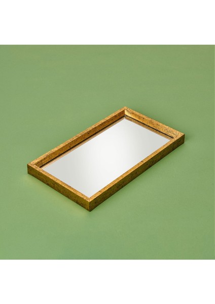 Luxury Deco Marisol Dekoratif Tepsi - Altın - 15X26 cm 1 Adet