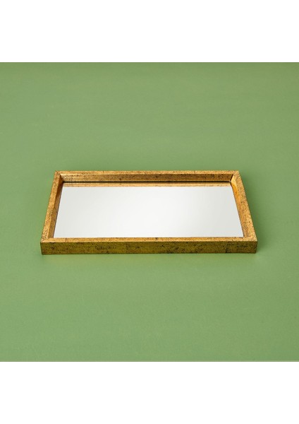 Luxury Deco Marisol Dekoratif Tepsi - Altın - 15X26 cm 1 Adet