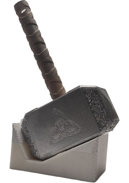 Luxury Marvel Thor'un Çekici ve Standı - Thor Hammer - Mjollnir 1 Adet fırsatları