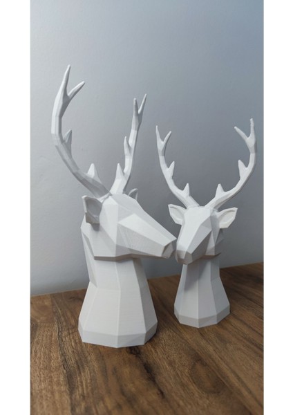 Luxury 2 Li Set Geyik Figürlü Modern Dekoratif Hediyelik Biblo Beyaz 22CM/19CM Gizzstore Home 1 Adet fiyatları