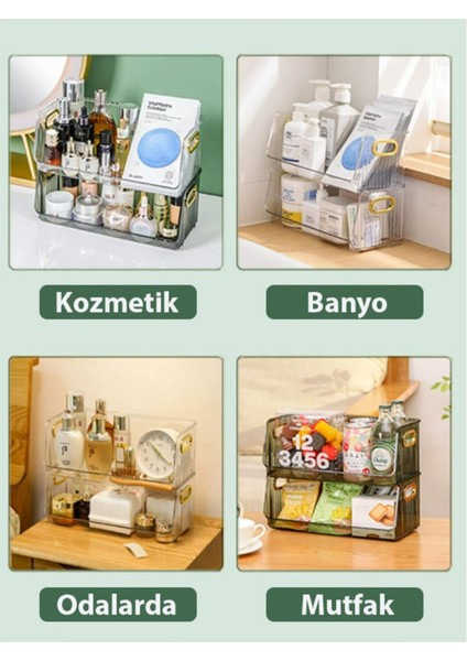 Luxury Masaüstü Düzenleyici Makyaj Takı Organizer 1 Adet fırsatları