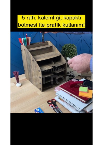 Luxury Design Otto Fx Large Modest 6 Renk A4 Evrak Rafı Masaüstü Organizer 1 Adet