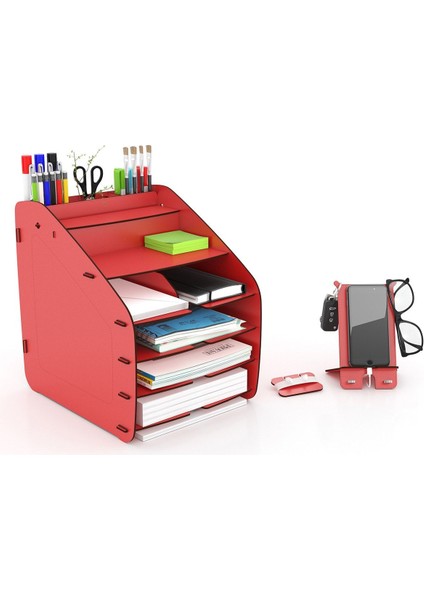 Luxury Design Otto Fx Large Modest 6 Renk A4 Evrak Rafı Masaüstü Organizer 1 Adet
