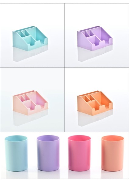 Luxury Ops Klm Serisi Pastel Set 8 Adet Masaüstü Organizer Kalemlik Düzemleyici 1 Adet