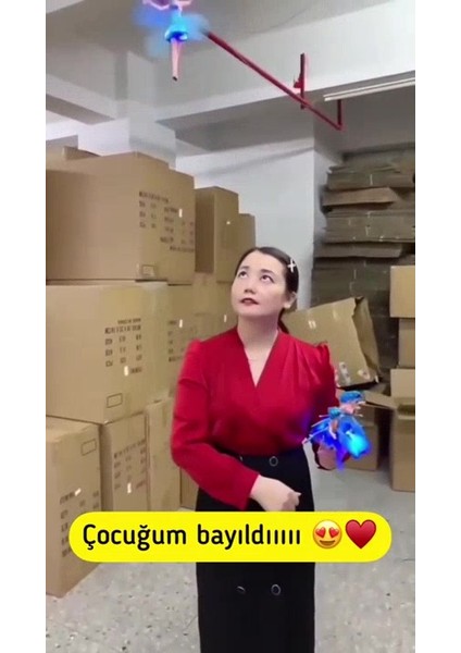 Luxury Mor Uçan Peri USB Şarjlı Işıklı Peri Bebek Oyuncak Sensörlü Uçan Peri Mor Model Bebek 1 Adet