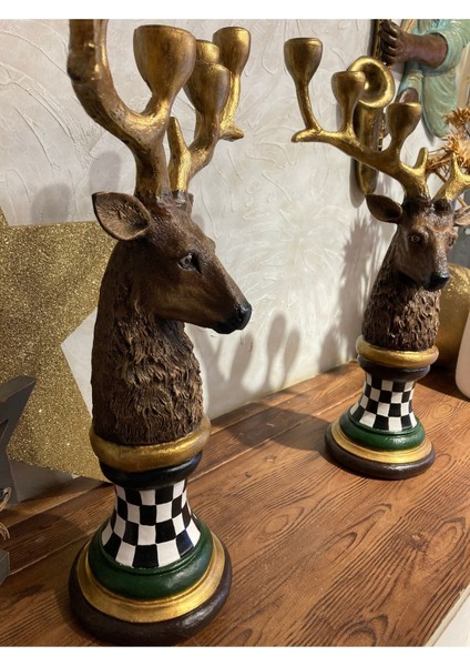 Luxury Geyik Şamdan 1 Adet indirimleri