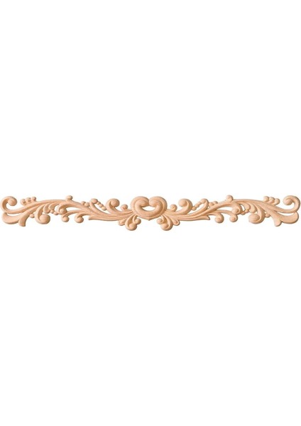 Luxury Taç Motif Aplik Oymalı Ahşap Boyanabilir Dekoratif Aksesuar 40X5X1 cm TAM16 1 Adet