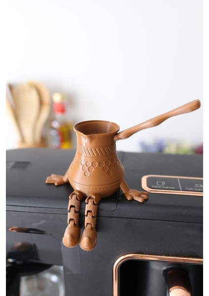 Luxury Dekoratif Obje - Kahve Köşesi - Cezve Figürü - Ayaklı Cezve 8cm 1 Adet