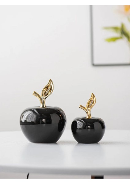 Luxury Elma Desenli 2'li Set Biblo 1 Adet