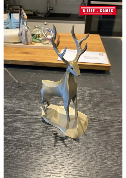 Luxury Geyik Figürü Modern Süs Şık Dekoratif Biblo- 20CM Şık Masaüstü Dekor Dekorasyon ve Hediyelik Ev Ofis 1 Adet