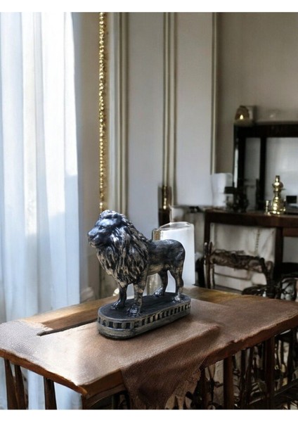 Luxury Dekoratif Eskitme Aslan Biblo/heykel 1 Adet