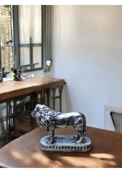 Luxury Dekoratif Eskitme Aslan Biblo/heykel 1 Adet
