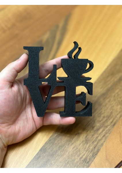 Luxury Love Kahve Temalı Dekoratif Obje – Kahve Köşeniz Için Şık Bir Dokunuş 1 Adet modelleri