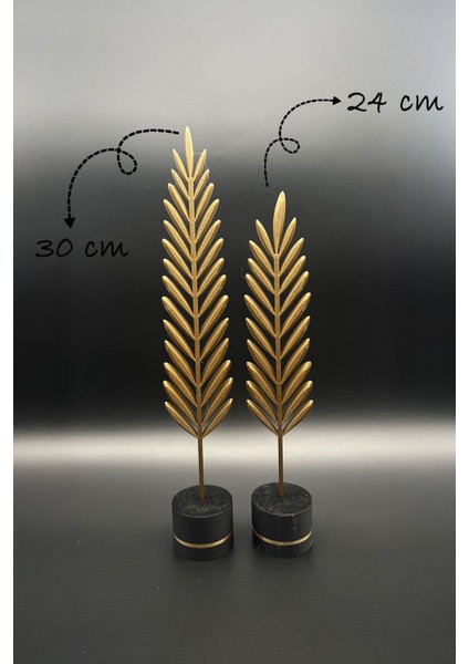 Luxury Modern Minimalist Doğa Temalı Yaprak Seti – Bronz Renkli Dekoratif Obje 1 Adet