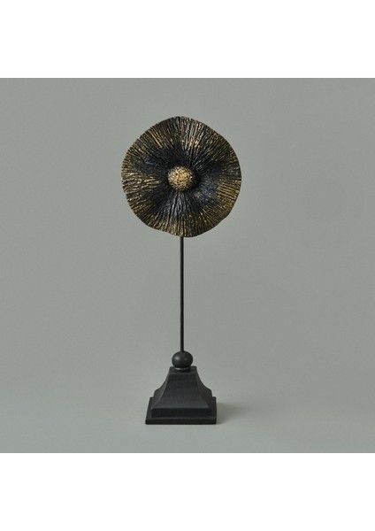Luxury Deco Begonvil Dekor - Siyah / Gold - 32 cm 1 Adet