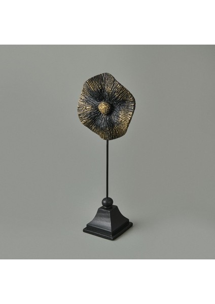 Luxury Deco Begonvil Dekor - Siyah / Gold - 32 cm 1 Adet