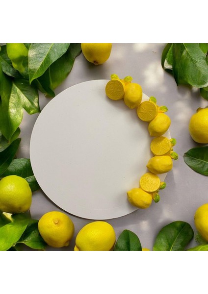 Luxury Üç Boyutlu Limon Süslemeli Sunumluk / Organizer Seramik 1 Adet