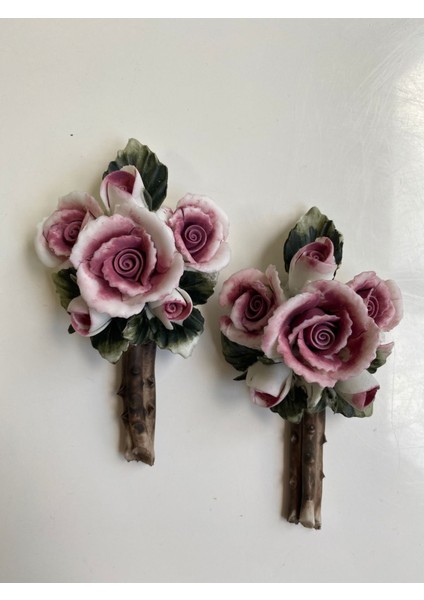 Luxury 2’li Dekoratif Capodimonte Porselen Çiçek (9,5 Cm) 1 Adet fiyatları