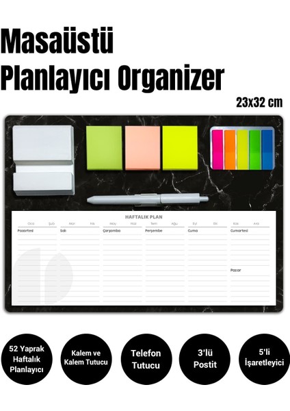 Luxury Masaüstü Planlayıcı Organizer Set |23X32CM| Fonksiyonel, Şık Masaüstü Planlayıcı 1 Adet fiyatları