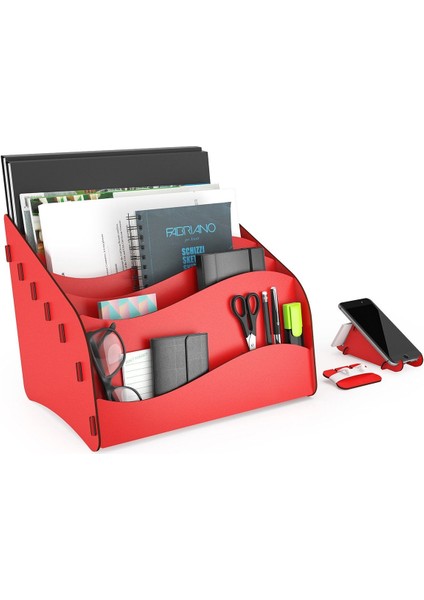 Luxury Design Otto Wavy Masaüstü Organizer Evrak Rafı - 6 Renk 1 Adet