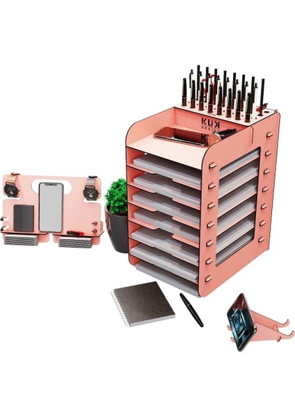 Luxury Robinia A4 Evrak Rafı Ofis Masaüstü Organizer Düzenleyici 3'lü Set 1 Adet