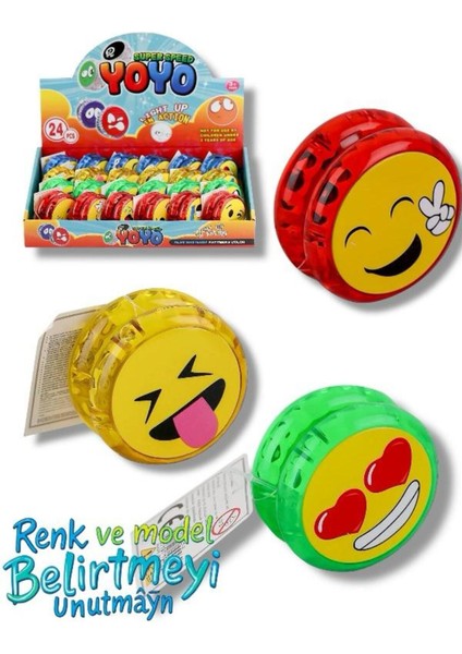 Luxury KZL-2025-2 Işıklı Emojili Yoyo Eğlenceli Oyuncak (Ürün Tek Adet Fiyatıdır) 1 Adet