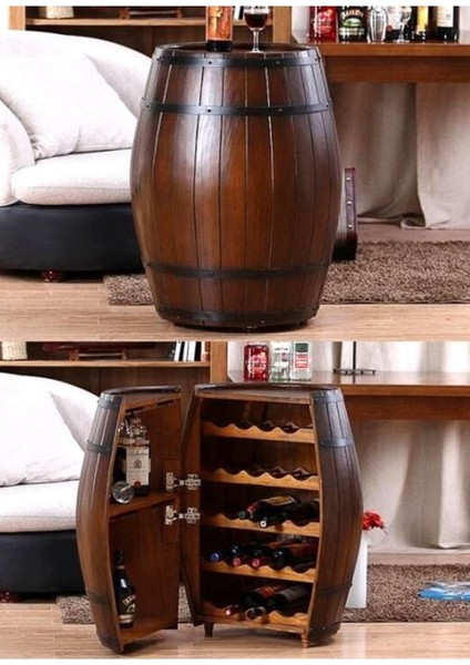Luxury Fıçı Kapaklı Mini Bar 1 Adet