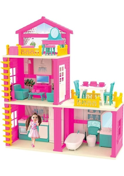 Luxury Lola'nın 3 Katlı Düşler Evi Bebek ve Aksesuarlı 1 Adet