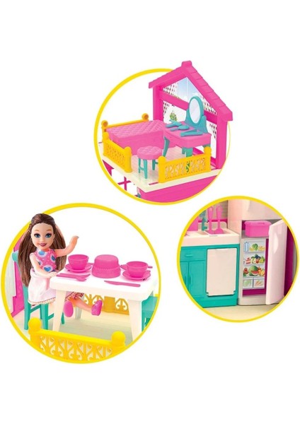 Luxury Lola'nın 3 Katlı Düşler Evi Bebek ve Aksesuarlı 1 Adet